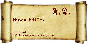 Minda Márk névjegykártya